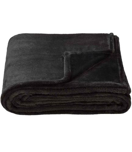 Brand Lab Extra Large Plush Fleece Blanket - BLK - ONE